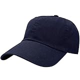 Falari Baseball Cap Hat 100% Cotton Adjustable Size Navy 1802