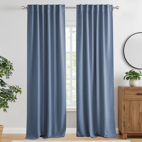 RYB HOME Blackout Curtains for Living Room, Privacy Thermal Insulating