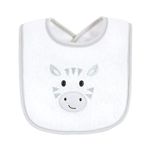 Image of Hudson Baby Unisex Baby Cotton Terry Drooler Bibs with Fiber Filling, Wild One, One Size
