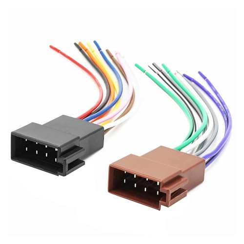 O60 Bolwins Auto Radio Universal Anschluss Adapter Kabel DIN ISO Stecker Buchse Strom Lautsprecher Kabelbaum 16cm Plug & Play für Fahrzeugradio Installation