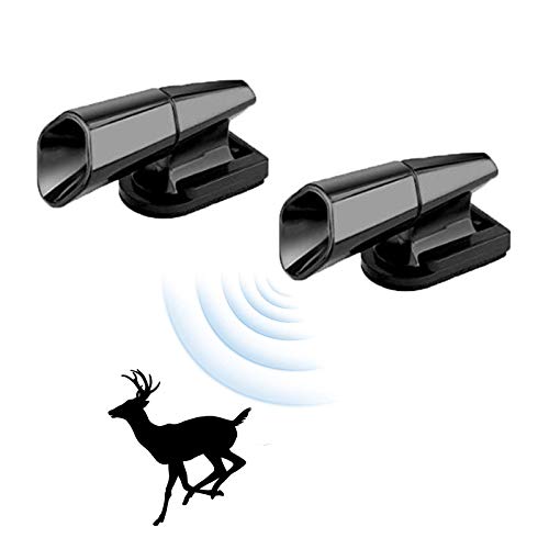 BaByLeisure 2 Piezas Dispositivo de Alarma de Silbato de Ciervo de Autom�vil Dispositivo de Advertencia de Vida Silvestre ABS Alarma de Ciervo de Coche para Autom�vil Cami�n Motocicleta�Negro