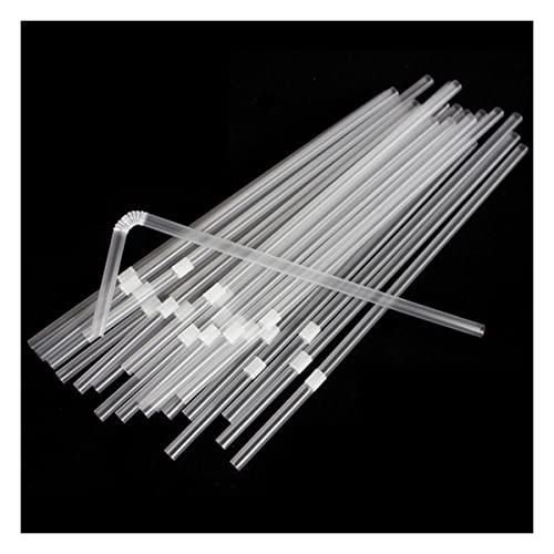 100 pitillos flexibles transparentes 21 cm miniatura 7