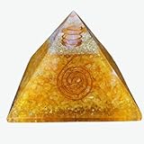 Magical Crystals Spiritual Healing Stones | Orgone Pyramid for Reiki Healing and Crystal Healing | Vastu Correction, Meditation, Wealth & Prosperity (Citrine Spiral)