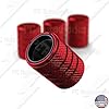 PC Autoworks Aluminum Tire Valve Stem Caps – Anti-Rust, Premium Anodized Aluminum, Corrosion-Resistant, Easy Install, Universal Fit for Car, Truck, Bike, SUV – 1 Pack/Set of 4 (Ruby RED) #2