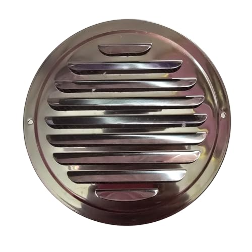 Image of CAMCASA 6-Inch Stainless Steel Cowl Cover for Chimney /Exhaust /Vent Pipe - Anti-Pest Rain Guard Cap for Duct Outlet | Round Air Vent Cap | Fan Duct Cover for Kitchen /Bathroom (Steel Round)