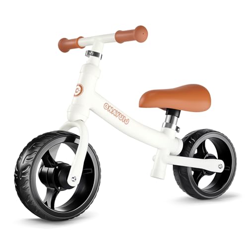 GNAYUIJ Toddler Balance Bike 2 Year Old,Age 1 to 4 Years Old Boys Girls, 8 Inch No Pedal Bicycle Toy,Adjustable Seat Training Bike Gift for 2-3 Year Kids