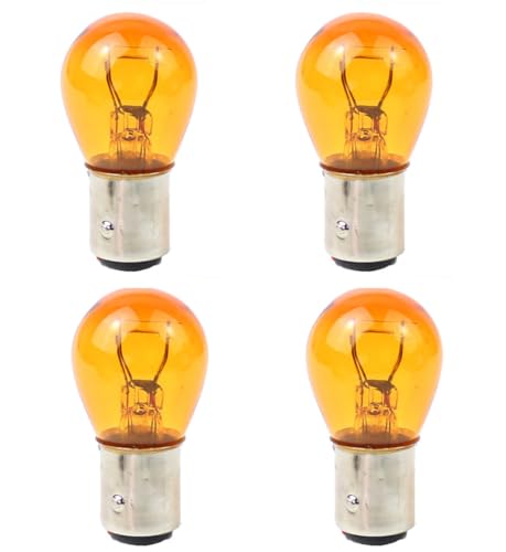 ShuoHui Orange Gelb Rück- Bremslicht Lampe BAY15d P21/5 Rot Watt P21/5W 12V KFZ-Lampe Bremslicht Rücklicht Glühlampe Kugellampe (10)