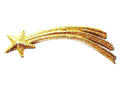 Generico 1 Stella cometa lunimosa Oro Resina 25 cm a batterie Stilo per pastori PRESEPE San G. ARMENO ricevi Un Portachiavi Omaggio Gia