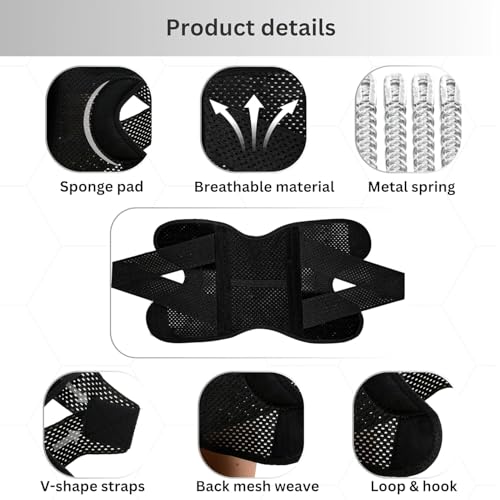 Image of Wonder Care Adjustable Wrap Knee Support Brace, Air Mesh Fabric Knee Brace Cap for Pain Relief, Sports, Arthritis, Running Protection [Black] (2, 3XL)