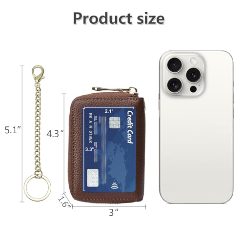 Image of imeetu Rfid Credit Card Holder,Genuine Leather Businese Card Case,Rfid Blocking Wallet for Women & Men