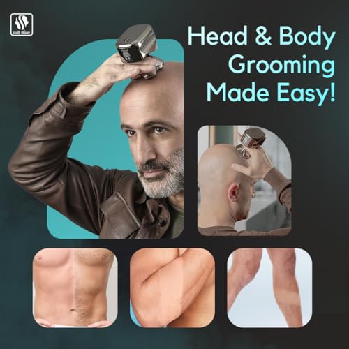 Skull Shaver Pitbull Platinum Pro:Head Shaver for Men - Bald Head Shavers with Wet/Dry Technology, Ergonomic Design, Travel Lock, and Accessories. Perfect Grooming Kit and Prime Gift for Men