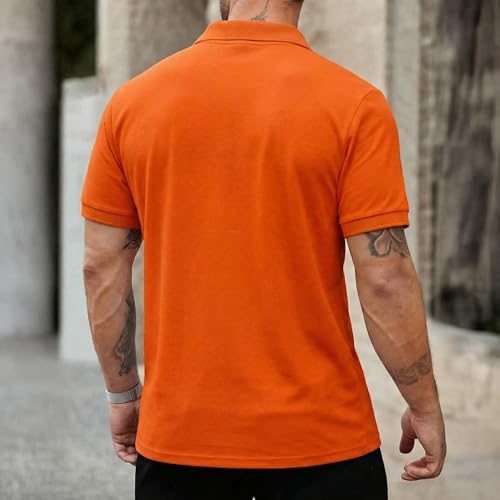 Image of Men's Polyster Stretchable Polo T-Shirts Half Sleeves Regular Fit T-Shirt for Everyday Wear