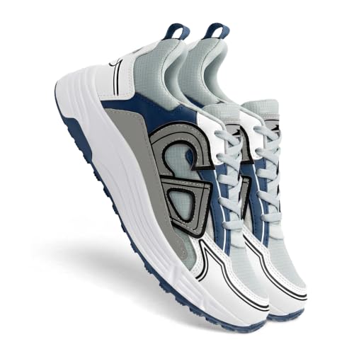 Image of BRUTON Men's Running Shoes | Lightweight Stylish Lace-Up Sports Shoes | Breathable Mesh Cushioned Footwear for Running, Walking, Gym & Training
