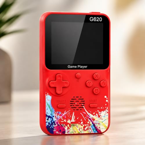 Image of Retro Video Game Console 520 in 1 for Kids & Adults, Rechargeable Handheld Gaming Controller, AV TV Output, Built-in Classic Games, Portable, Gift for Boys & Girls, Random Colour (G620)