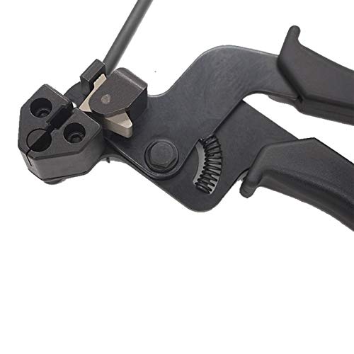 Herramienta de crimpado de cables Sujetacables de mano para 2,4-9 mm², herramienta tensora de sujeción de acero inoxidable Alicates de crimpado, crimpadora de terminales de trinquete