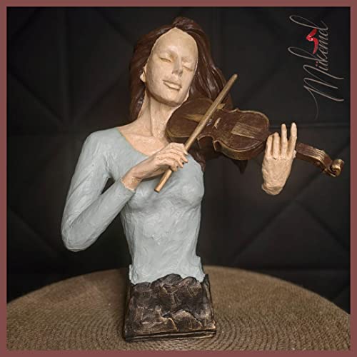Statue de violon faite à la main 42 cm : élégance et design raffiné