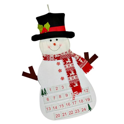 Elegante calendario de Adviento de tela con cuenta regresiva para árbol de Navidad, elegante árbol de Navidad, calendario de adviento, decoración de regalo, cuenta regresiva para colgar en la puerta