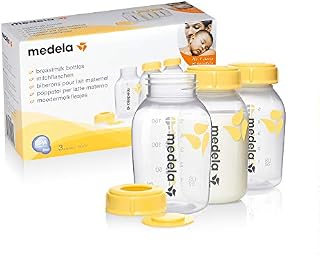 Medela Set of 150 ml BPA-Free Bottles - Set of 3 bottles for expressing, storing and feeding breast milk in a durable freezer and fridge safe design