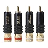4 Pcs WBT-0144 Gold Plated Plug Lock Soldering O/Video Plugs C0innector New 2026 Electronic & Accessories