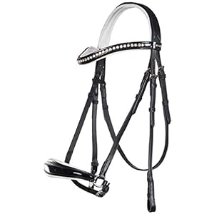 HKM Carolin Paardenuitrusting zwart/wit One Size