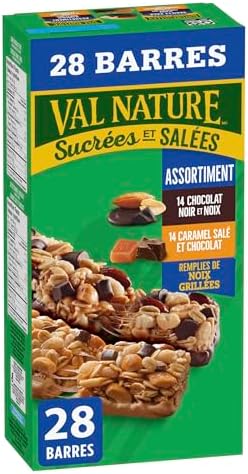 NATURE VALLEY - VALUE PACK - Dark Chocolate Nut and Salted Caramel Chocolate Chewy Nut Sweet and Salty Granola Bars Variety Pack, Pack of 28 Bars, 980 grams, Snack Bars, Made with Whole Grains - 3