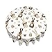 AGAYNA Easter Tablecloth Round 70 Inch Brwon Cream Love Heart Bunny Table Cloth,Stain Resistance Polyester Spring Rabbits Table Covers for Kitchen Dining,Small Tablecloth for Party Picnic