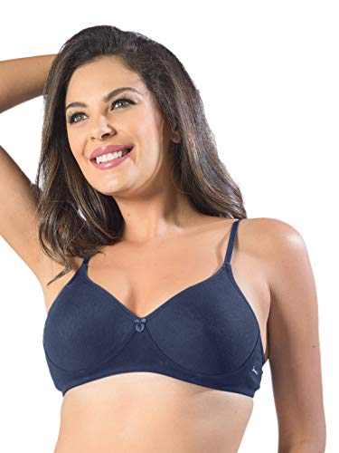 Image of SONARI Womens Non Padded Cotton Bra | Wire Free, Medium Coverage, Seamless Cups, Comfortable Polyester Cotton Blend Fabric | Adjustable Straps, Ideal for Everyday Wear - Smile