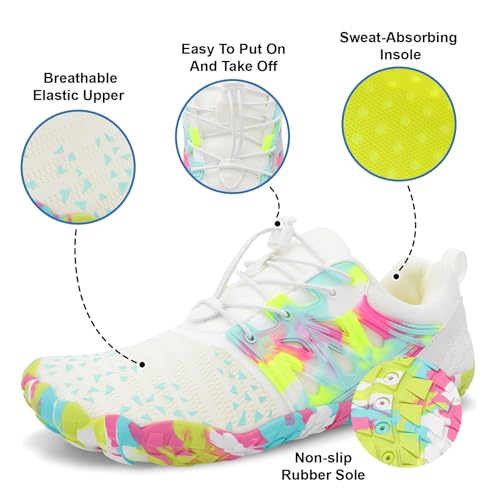 Image of XIHALOOK Athletic Hiking Water Shoes Womens Mens Quick Dry Barefoot for Beach Walking Kayaking Surfing Training