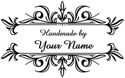 Miniatura 2 de Hecho a mano por – Sello de entintado personalizado – para manualidades, manualidades, etc. | 1 3/8 pulgadas x 2 15/16 pulgadas