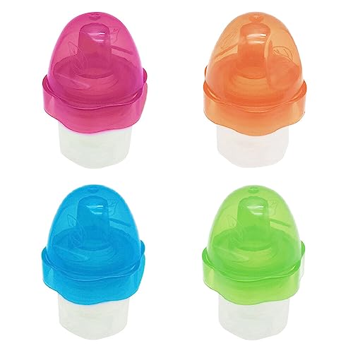 4 Pack Spill Proof Water Bottle Straw Caps Covers, Kids Water Bottle Caps Replacement Bottles Top Spout, Portable Juice Water Bottle Cap for Children Boys Girls