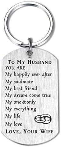 CPLJW Soulmate Anniversary Valentine Wedding Keychain Gifts for Love Husband Wife Girlfriend Boyfriend Birthday Gifts
