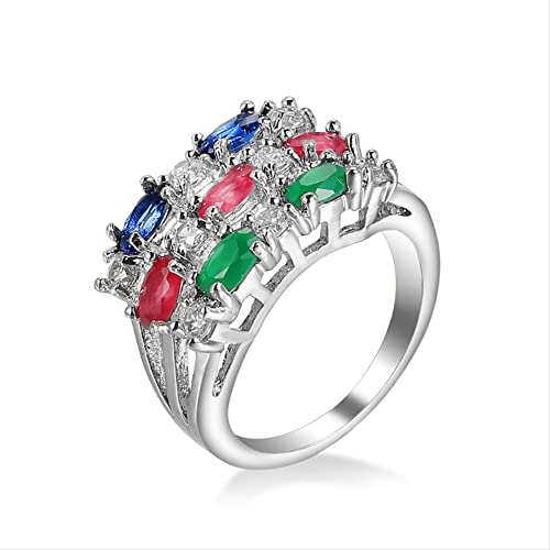 Bague Pierre Color Gemstone Bleu Vert Rouge pour illuminer vos tenues d'été
