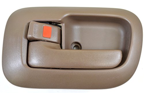 PT Auto Warehouse TO-2530B-LS - Interior Inside Door Handle/Trim, Brown - Front Left Driver Side, Replaces 69206AA010E0, 6927808010E0, 6920630120E1
