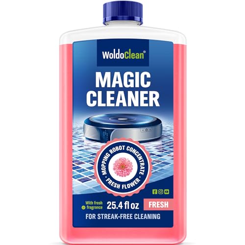 WoldoClean Robot Vacuum Cleaning Solution 750ml - Concentrated Floor Detergent with Floral Scent for all Robot Mops & Docking Stations 50 Applications