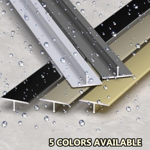 Tira de transición de aluminio resistente a arañazos con acabado gris mate 3