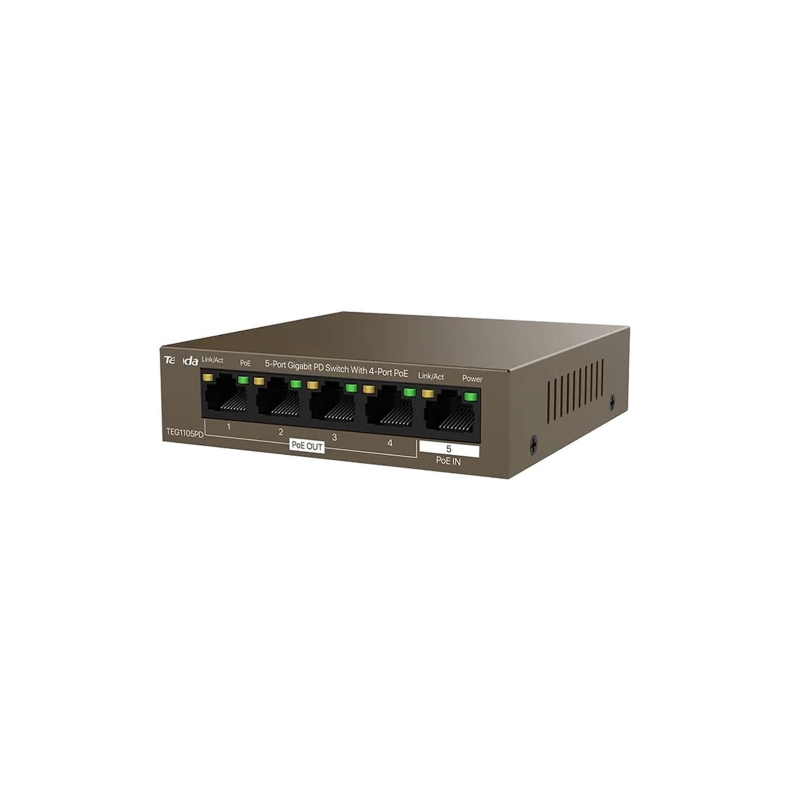 Commutateur PoE 5 ports Gigabit Network Switch Work IP Surveillance Caméra Smart Switch Ethernet Poe Gigabit 1000 Mbit/s