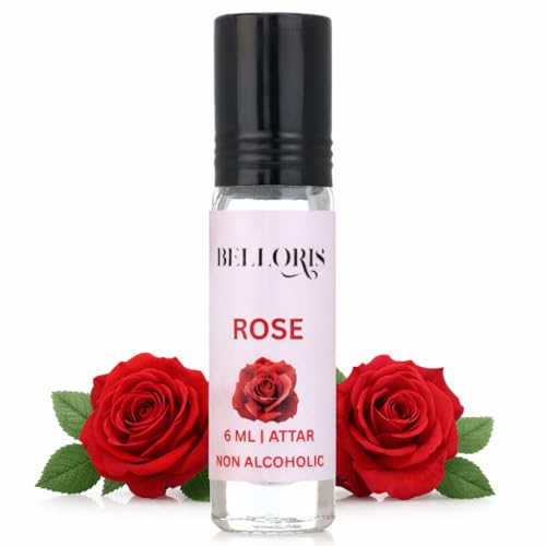 Image of Rose Attar 6ml | Pure Gulab Ittar | Long Lasting Non-Alcoholic Perfume Oil | Roll-On Fragrance for Men & Women | Floral Natural Attar for Pooja & Meditation Eid, Ramadan Gifts, Non Alcoholic & Vegan Fragrances