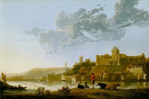 Imprimé Sur Toile le Valkhof à Nimègue par Aelbert Cuyp - Décoration Murale Salon et Cabinet