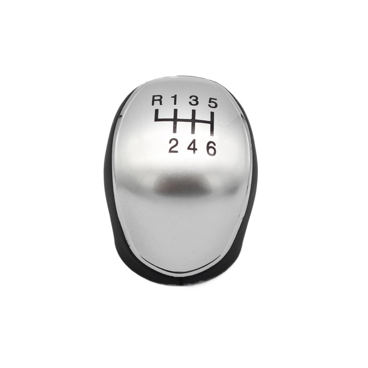 AHRPKAMERD Gear Shift Knob 1PCS for Mondeo 4 Mk4 for Focus for S-Max for C- Max for Kuga for Galaxy 5/6 Speed Gear Shift Knob Shift knob(Silver 6 Speed)