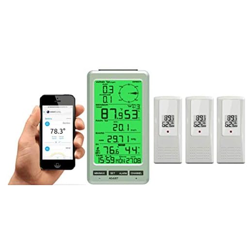 Ambient Weather WS-50-F007TH-X3 WiFi Smart Weather Station Receiver w/ 3 Outdoor Thermo-Hygrometers