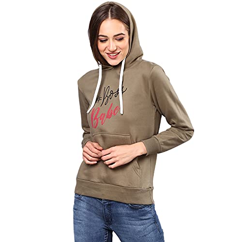 Image of PINACOLADA Women Printed Stylish Casual Hooded Sweatshirts