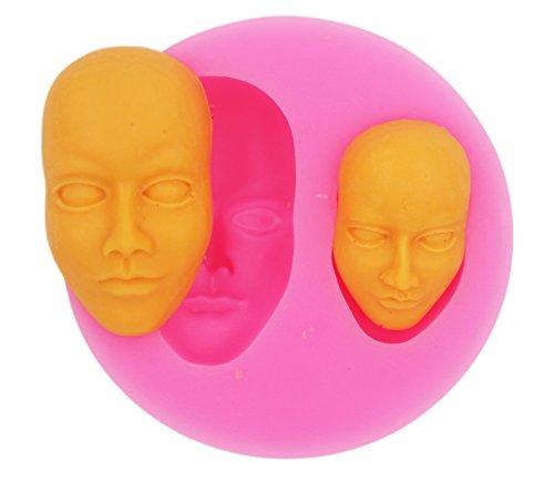 Longzang Small Face Silicone Mold Sugar Craft DIY Gumpaste Cake Decorating Clay
