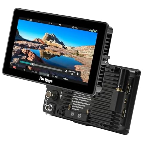 Portkeys BM5IV WR Camera Control Field Monitor 5.5" 2000nit Dual Screen Wireless Control Monitor for Sony Canon RED ARRI ZCAM Nikon BMPCC, Aluminum Housing 100% Rec.709 Color Gamut Manual Log Mode Cover