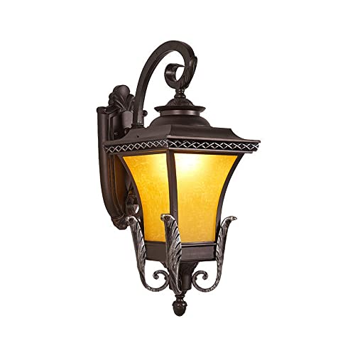 Applique murale jaune en verre style européen pour illuminer votre terrasse de maison