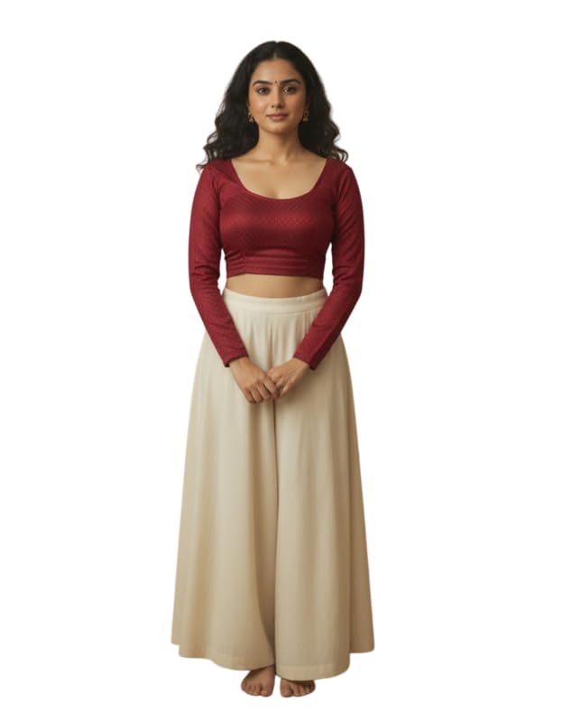 unity hub Round Neck Cotton Spandex Stretchable Readymade Blouse for Women | Soft Cotton Lycra Blouse | Comfortable Wear Saree Blouse-picture-39