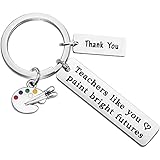 Art Teacher Keychain Thank You Appreciation Gifts for Art Teachers Birthday Christmas Gifts for painters Women Teachers Like You Paint Bright Futures Keychains for Art Teachers
