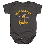 Williams College Official Ephs Unisex Infant Snap Suit for Baby,Charcoal, 12 Months