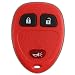 KeylessOption Keyless Entry Remote Control Car Key Fob Replacement for 15913420 Red