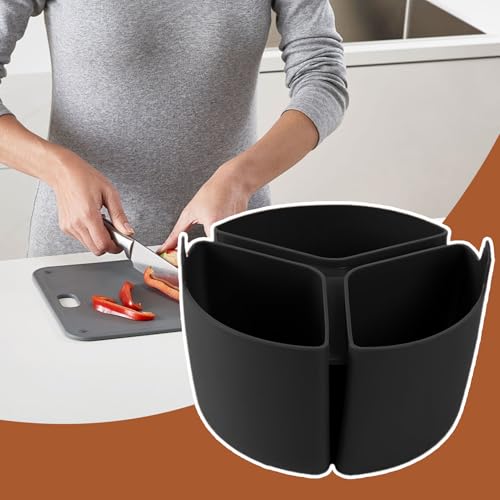 Liner de silicona para olla lenta con 3 compartimentos plegables 5