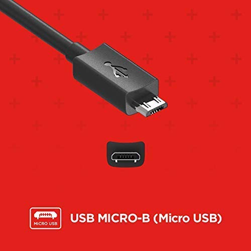 Image of Motorola Data /Charging Cable USB-A to Micro-USB - Black Compatible with Motorola E3, E3 Power, E4,E3, E3 Power, E4,X Force, X Pure Edition-6 Month Warranty